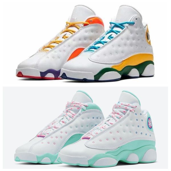 2020 new jumpman 13 gs women basketball shoes 13s playground aurora green designer trainer sport sneakers size 36-40, White;red
2020 new jumpman 13 gs women basketball shoes 13s playground aurora green designer trainer sport sneakers size 36-40, White;red