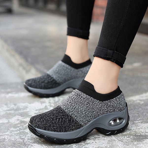 women shoes knitting sock sneakers plus size42 fashion women vulcanize shoes female air mesh sneakers flat casual tenis feminino, Black
women shoes knitting sock sneakers plus size42 fashion women vulcanize shoes female air mesh sneakers flat casual tenis feminino, Black