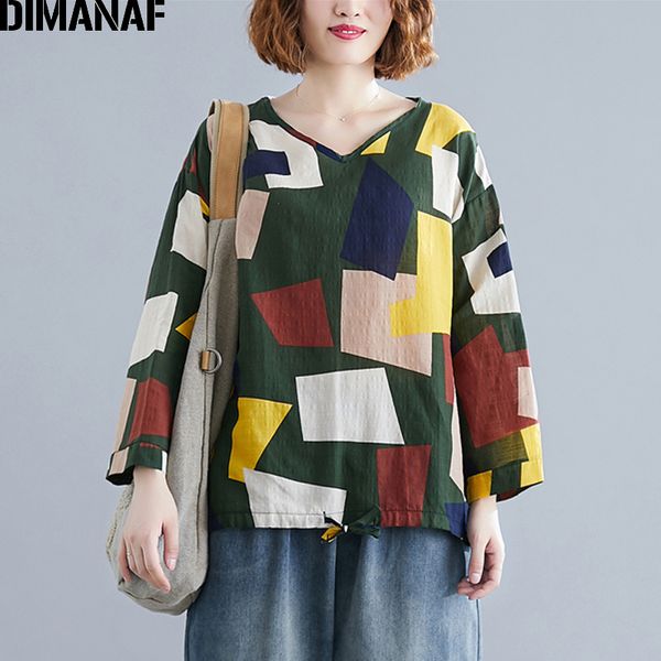 dimanaf plus size women blouse shirts lady tunic casual cotton linen loose spring print patchwork thin basic female clothes, White
dimanaf plus size women blouse shirts lady tunic casual cotton linen loose spring print patchwork thin basic female clothes, White