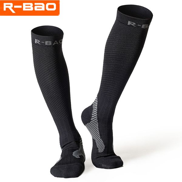 r-bao 1 pair professional long men's cycling socks bike anti-slip running compression sport socks leg shin guard protector, Black
r-bao 1 pair professional long men's cycling socks bike anti-slip running compression sport socks leg shin guard protector, Black