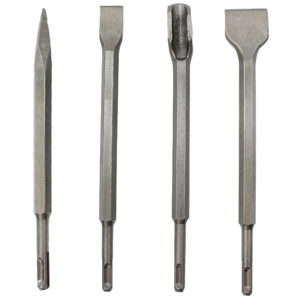 4pcs 250mm chisels set point groove gouge flat chisel electric hammer drill bit break concrete brick wall drilling
4pcs 250mm chisels set point groove gouge flat chisel electric hammer drill bit break concrete brick wall drilling
