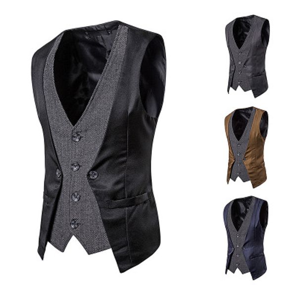 men's vest autumn and winter new fashion european size men's casual vests fake 2 piece suit vest men 065, Black;white
men's vest autumn and winter new fashion european size men's casual vests fake 2 piece suit vest men 065, Black;white