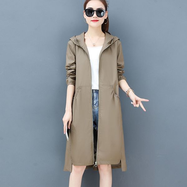2019 women trench spring autumn long sleeve mid-length coat plus size slim ladies jacket casual female clothing hooded outwear, Tan;black
2019 women trench spring autumn long sleeve mid-length coat plus size slim ladies jacket casual female clothing hooded outwear, Tan;black