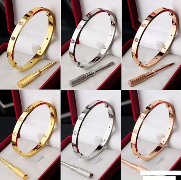 rose gold 316l stainless steel screw bangle bracelet with screwdriver and stone screws with box ing, Black
rose gold 316l stainless steel screw bangle bracelet with screwdriver and stone screws with box ing, Black