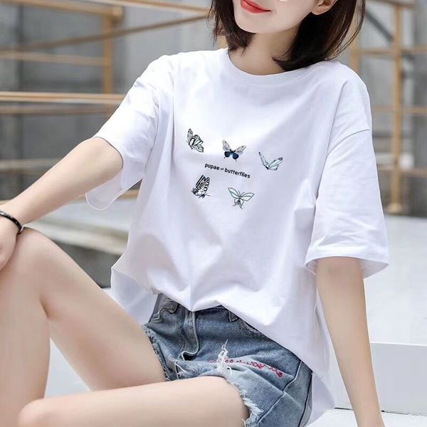 2020 fashionable short-sleeved student loosewomen's harajuku style ins half-sleeved clothes 2020 fashionable short-sleeved t-shirt stud, White
2020 fashionable short-sleeved student loosewomen's harajuku style ins half-sleeved clothes 2020 fashionable short-sleeved t-shirt stud, White