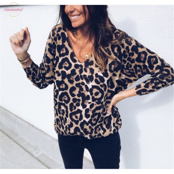 fashion animal leopard printed loose blouse women long sleeve v neck stretchable elegant shirt, White
fashion animal leopard printed loose blouse women long sleeve v neck stretchable elegant shirt, White