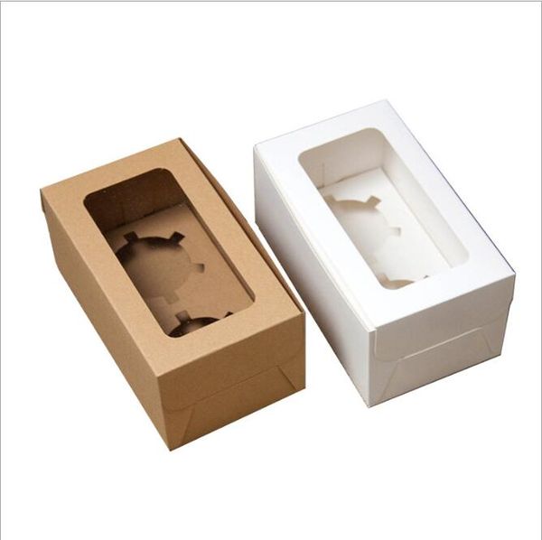 15pcs white brown paper cupcake box with 2 hole insert pvc window cake box and packaging party favor boxes
15pcs white brown paper cupcake box with 2 hole insert pvc window cake box and packaging party favor boxes