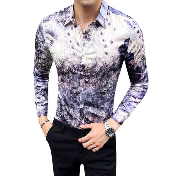 2019 spring new slim fit korean shirts mens long sleeve fashion men print shirt casual night club prom tuxedo blouses sale, White;black
2019 spring new slim fit korean shirts mens long sleeve fashion men print shirt casual night club prom tuxedo blouses sale, White;black