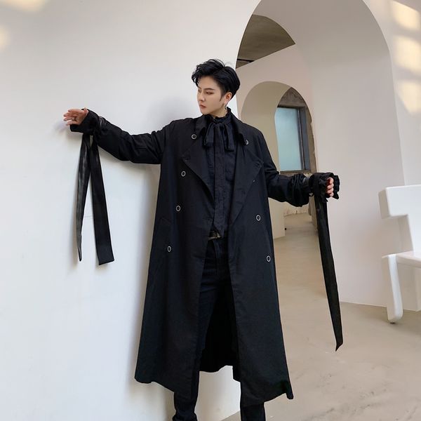 men vintage double breasted loose casual long windbreaker coat male women japan streetwear hip hop gothic overcoat trench jacket, Tan;black
men vintage double breasted loose casual long windbreaker coat male women japan streetwear hip hop gothic overcoat trench jacket, Tan;black