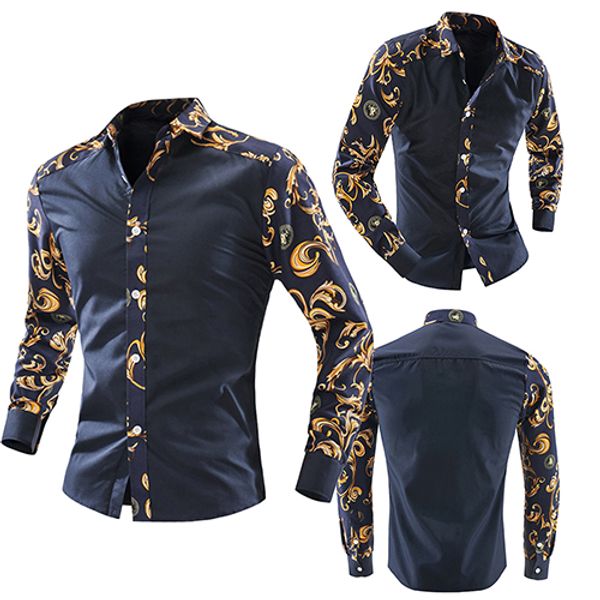 mens fashion spring autumn floral print patchwork long sleeve turn-down collar shirt asian size ing, White;black
mens fashion spring autumn floral print patchwork long sleeve turn-down collar shirt asian size ing, White;black