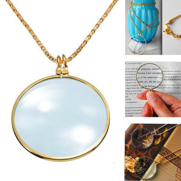 2020 fashion monocle necklace with 6x magnifier magnifying glass utility necklace magnifying beautiful glass pendant decor 0507, Silver
2020 fashion monocle necklace with 6x magnifier magnifying glass utility necklace magnifying beautiful glass pendant decor 0507, Silver