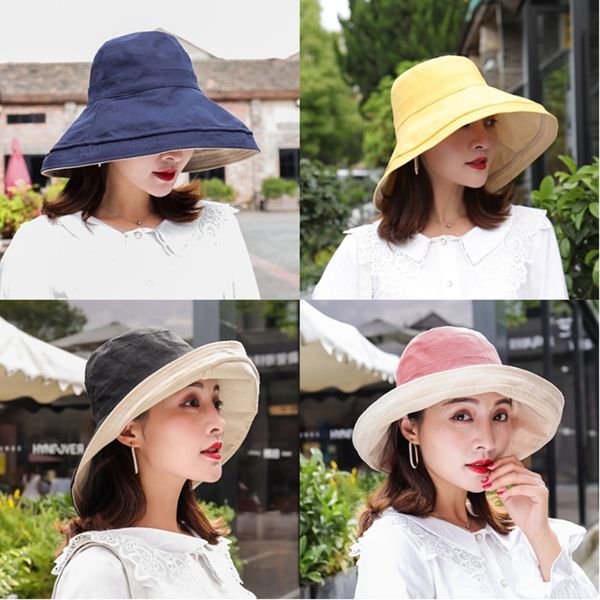 22 colors women bucket hats double side womens sun hat wide brim visor hats lady sunbonnet fedoras solid color summer beach caps, Blue;gray
22 colors women bucket hats double side womens sun hat wide brim visor hats lady sunbonnet fedoras solid color summer beach caps, Blue;gray