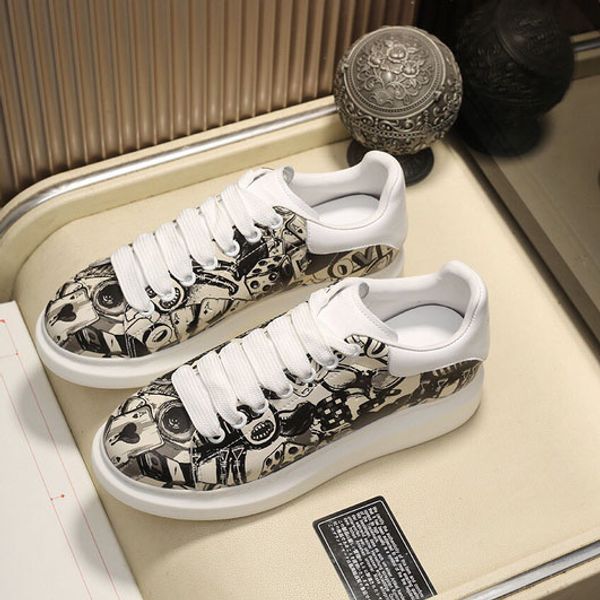 2020 mens women casual shoes genuine leather sneakers luxury trendy trainer graffiti leather platform shoes flat chaussures mq0406, Black
2020 mens women casual shoes genuine leather sneakers luxury trendy trainer graffiti leather platform shoes flat chaussures mq0406, Black