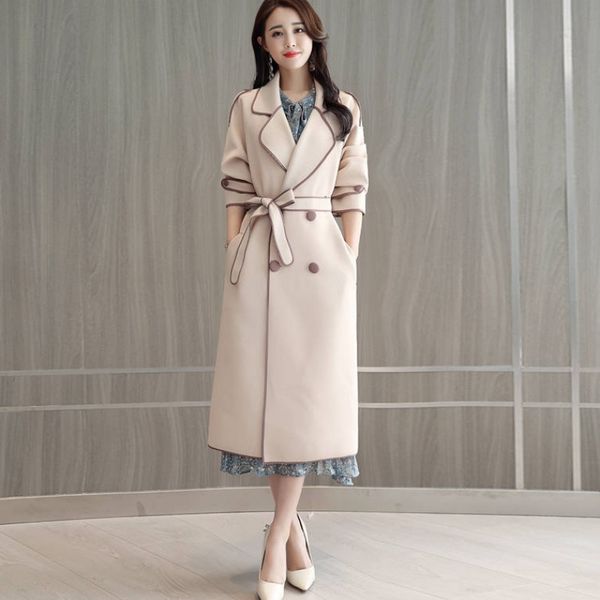 women's trench coats high-quality casual coat women mid-length autumn 2021 loose outwear double-breasted long-sleeved windbreaker q193, Tan;black
women's trench coats high-quality casual coat women mid-length autumn 2021 loose outwear double-breasted long-sleeved windbreaker q193, Tan;black