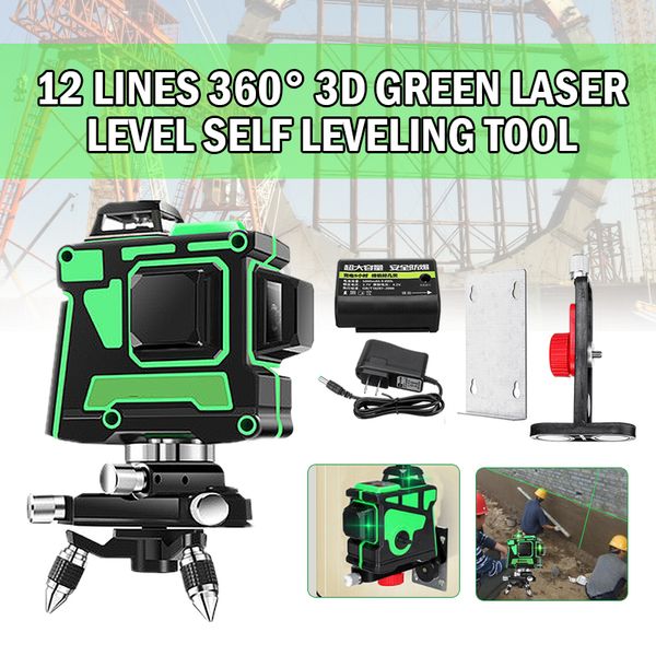 12 lines 3d green laser level 360 degrees self leveling tool horizontal vertical cross oscilloscope high precision tool sets new
12 lines 3d green laser level 360 degrees self leveling tool horizontal vertical cross oscilloscope high precision tool sets new
