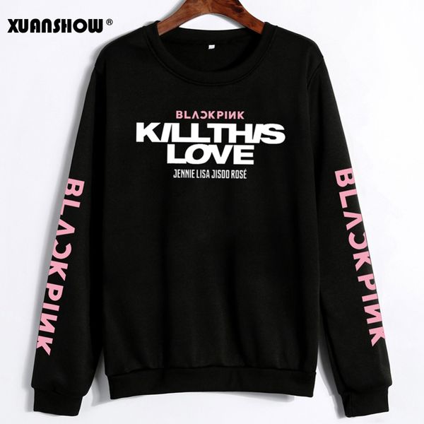lovers clothes korean blackpink kill this love letters sweatshirt man woman pullover sudadera mujer, Black
lovers clothes korean blackpink kill this love letters sweatshirt man woman pullover sudadera mujer, Black