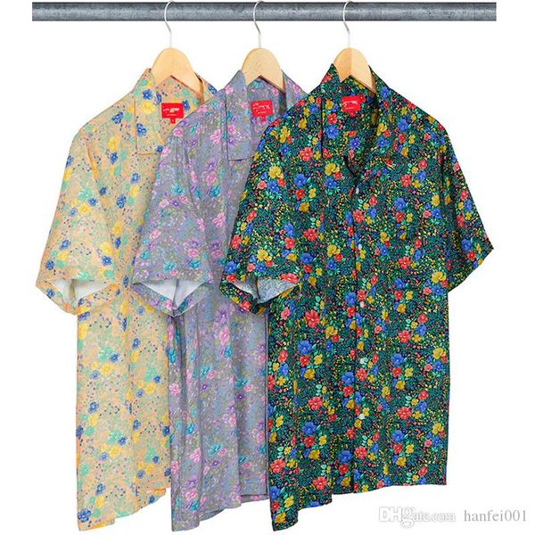 19ss box logo mini floral rayon s/s shirt men women loose shirt fashion summer beach shirt hflscs028, White;black 
19ss box logo mini floral rayon s/s shirt men women loose shirt fashion summer beach shirt hflscs028, White;black