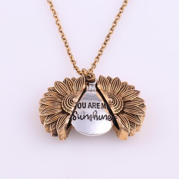 fashion letter you are my sunshine necklace sunflower double layer engraved necklace chain gold pendant necklace jewelry valentine day gift, Silver
fashion letter you are my sunshine necklace sunflower double layer engraved necklace chain gold pendant necklace jewelry valentine day gift, Silver