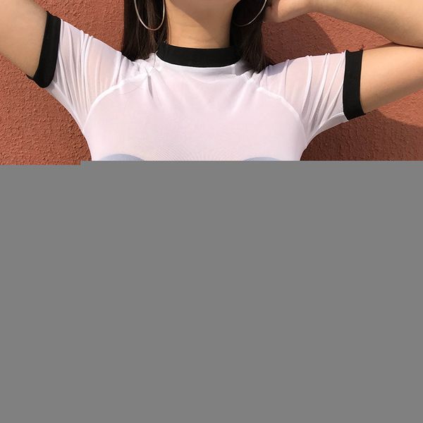 womens t shirts 2019 summer new perspective mash fashion street style trendy short sleeves nightclub bottom wearing for women, White
womens t shirts 2019 summer new perspective mash fashion street style trendy short sleeves nightclub bottom wearing for women, White