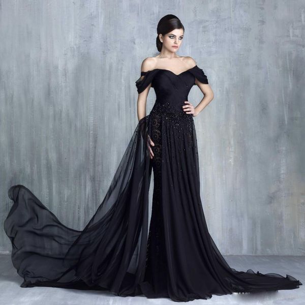 2020 off shoulder evening dresses vintage lace appliques beads prom gowns formal sweet 15 party wear mermaid party dress, White;black
2020 off shoulder evening dresses vintage lace appliques beads prom gowns formal sweet 15 party wear mermaid party dress, White;black