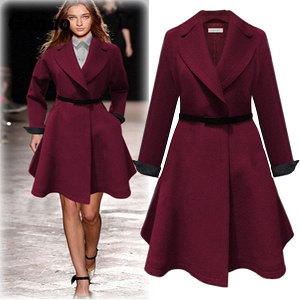 women's wool & blends genuo 2021 winter coat women lapel pocket blend jacket elegant long woolen outwear overcoat parkas, Black
women's wool & blends genuo 2021 winter coat women lapel pocket blend jacket elegant long woolen outwear overcoat parkas, Black