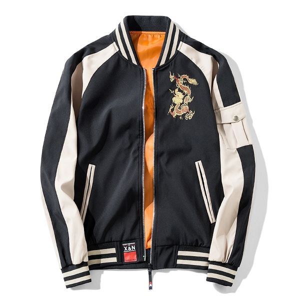over size dragon embroidery jacket men streetwear japan style jacket vintage baseball coat bomber jackets male, Black;brown
over size dragon embroidery jacket men streetwear japan style jacket vintage baseball coat bomber jackets male, Black;brown