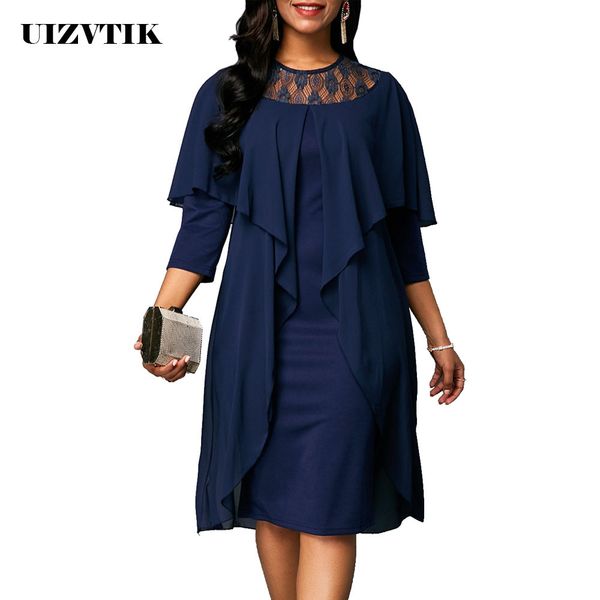 lace summer autumn dress women 2019 casual plus size slim patchwork office bodycon dresses vintage elegant party dresses, Black;gray
lace summer autumn dress women 2019 casual plus size slim patchwork office bodycon dresses vintage elegant party dresses, Black;gray