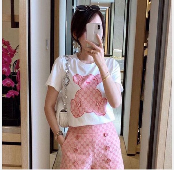 2020 woman t-shirt + wide-leg shorts designer fashion loose elastic waist luxury women's summer two-piece-1, White
2020 woman t-shirt + wide-leg shorts designer fashion loose elastic waist luxury women's summer two-piece-1, White