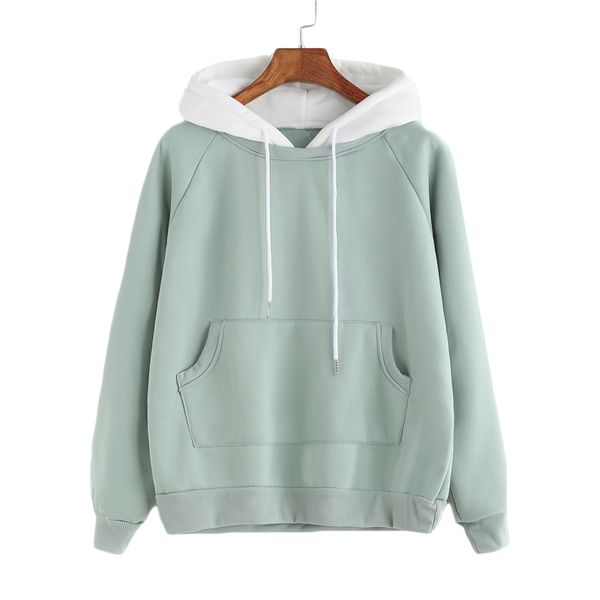 romwe pale green patchwork hoodie women raglan long sleeve cute contrast hooded sweatshirt fall pocket drawstring hoodies, Black
romwe pale green patchwork hoodie women raglan long sleeve cute contrast hooded sweatshirt fall pocket drawstring hoodies, Black
