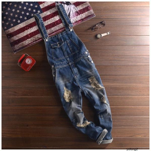 wholesale- fashion brands ripped jeans bib overalls men slim fit skinny jeans man casual destroy wash denim jumpsuits fashion, Blue
wholesale- fashion brands ripped jeans bib overalls men slim fit skinny jeans man casual destroy wash denim jumpsuits fashion, Blue