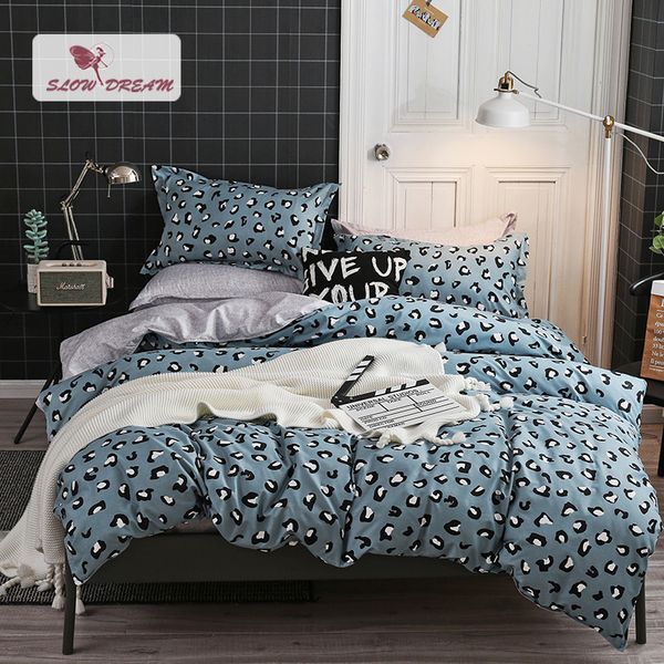 slowdream leopard blue duvet cover set bedding linen decorative comforter cover flat sheet bed double bedding set
slowdream leopard blue duvet cover set bedding linen decorative comforter cover flat sheet bed double bedding set