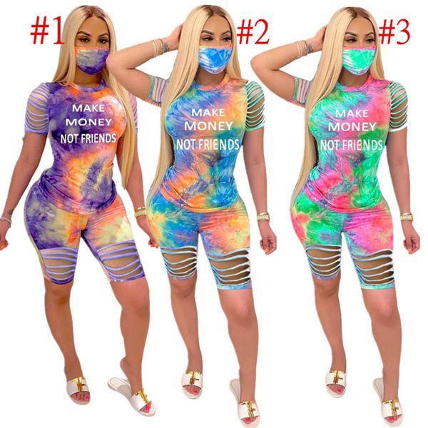 women hollow-out tracksuits tie-dye printing make money not friends letters summer t shirts + shorts casual sports suit outfits d6803, White
women hollow-out tracksuits tie-dye printing make money not friends letters summer t shirts + shorts casual sports suit outfits d6803, White