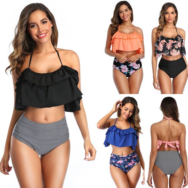 2020 sling bikini bikini digital printing sling neck flannel split swimsuit female, White;black
2020 sling bikini bikini digital printing sling neck flannel split swimsuit female, White;black