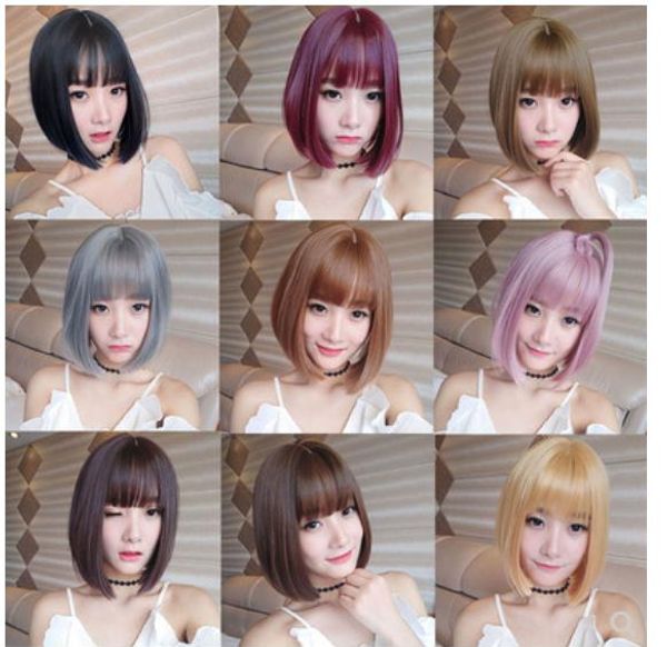 wig female short hair wig natural bobo head net red round face full wig hairstyle fake hair, Black;brown
wig female short hair wig natural bobo head net red round face full wig hairstyle fake hair, Black;brown