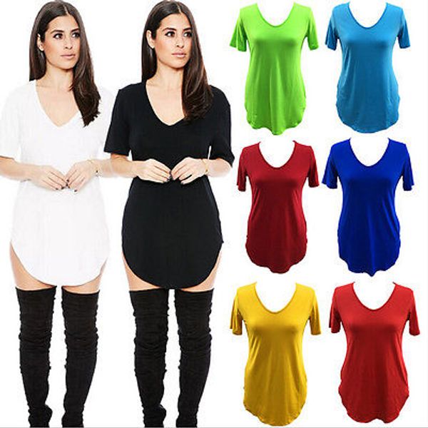 women casual short sleeve side slit t shirt solid fashion summer woman girl clothes, White
women casual short sleeve side slit t shirt solid fashion summer woman girl clothes, White