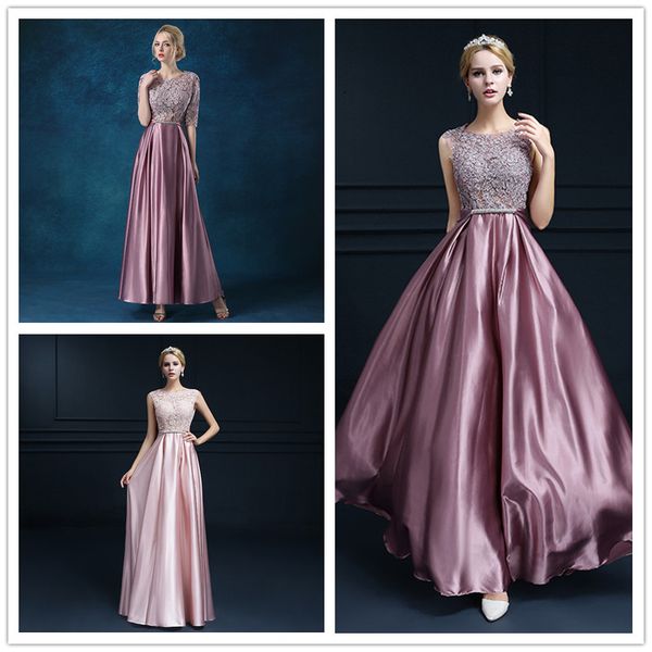 lace satin a line bridesmaid dress with crystal sash 2021 gold green pink blush pink formal long party dresses, White;pink
lace satin a line bridesmaid dress with crystal sash 2021 gold green pink blush pink formal long party dresses, White;pink