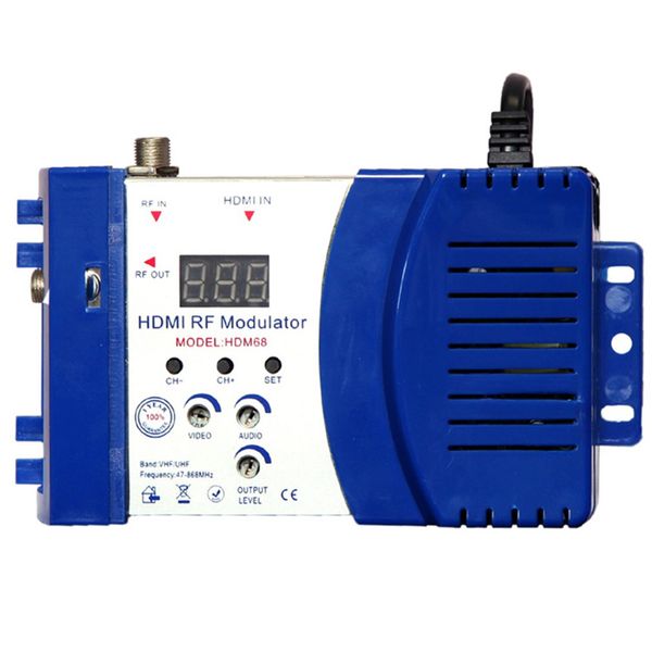 hdm68 modulator digital rf hdmi modulator av to rf converter vhf uhf pal/ntsc standard portable modulator for au blue
hdm68 modulator digital rf hdmi modulator av to rf converter vhf uhf pal/ntsc standard portable modulator for au blue