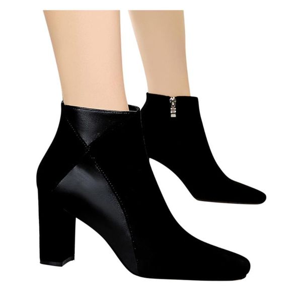 sagace 2019 short boots womens fashion shoes pointed toe high square root heels short boots ladies side zipper bare 114, Black
sagace 2019 short boots womens fashion shoes pointed toe high square root heels short boots ladies side zipper bare 114, Black