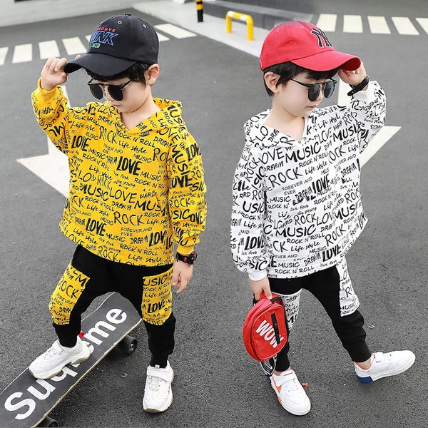 baby boy's tracksuit 2020 spring children kids letter hooded + pants sports suit toddler boy cool clothes set 2 3 6 10 years t200414, White
baby boy's tracksuit 2020 spring children kids letter hooded + pants sports suit toddler boy cool clothes set 2 3 6 10 years t200414, White