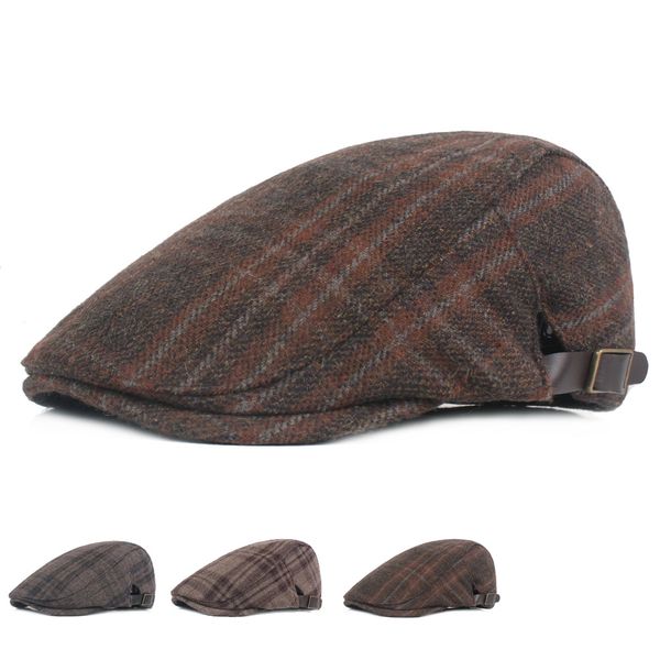 adjustable wool plaid berets for men golf cap driving sun flat newsboy ivy hat thanksgiving pom pom hat, Blue;gray
adjustable wool plaid berets for men golf cap driving sun flat newsboy ivy hat thanksgiving pom pom hat, Blue;gray