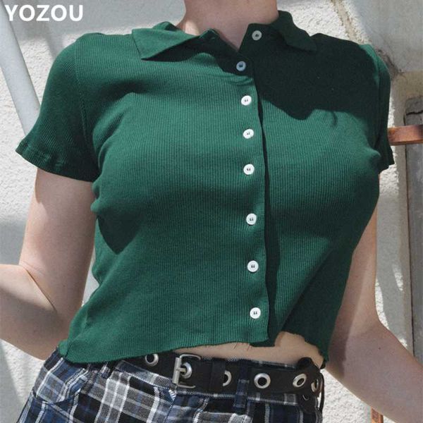 women crop cropped shirt single breasted solid casual opaque buttons t-shirt crop tee female yl-53, White
women crop cropped shirt single breasted solid casual opaque buttons t-shirt crop tee female yl-53, White