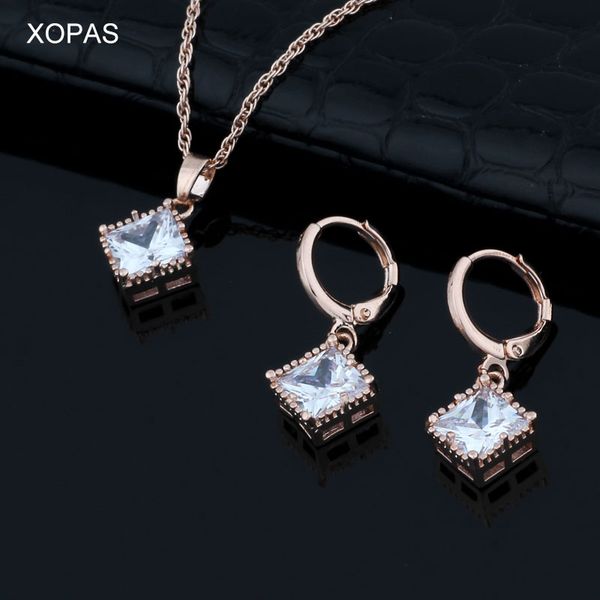 xopas square jewelry sets 585 rose gold color cubic zirconia geometric choker necklaces for women wedding bridal gifts, Silver
xopas square jewelry sets 585 rose gold color cubic zirconia geometric choker necklaces for women wedding bridal gifts, Silver