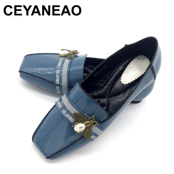 ceyaneao 2020elegant women's casual loafer blue with bees spring-fall season female thin shoes without buckle with square toe, Black
ceyaneao 2020elegant women's casual loafer blue with bees spring-fall season female thin shoes without buckle with square toe, Black