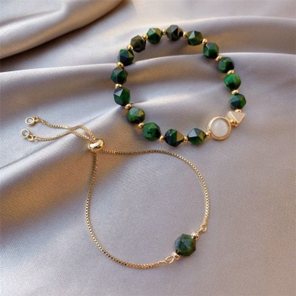 green red blue natural stone charm bracelet women simple personality adjustable bracelet & bangle trendy jewelry, Golden;silver
green red blue natural stone charm bracelet women simple personality adjustable bracelet & bangle trendy jewelry, Golden;silver