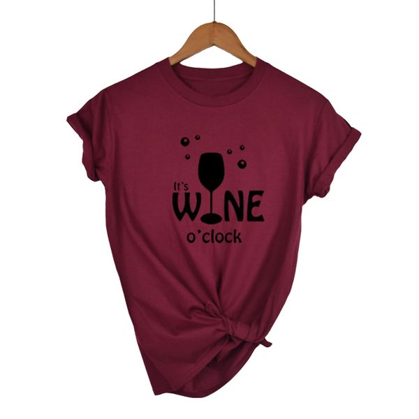 women it's wine o'clock letters print women tshirt casual cotton hipster funny t shirt for girl lady drop ship, White
women it's wine o'clock letters print women tshirt casual cotton hipster funny t shirt for girl lady drop ship, White