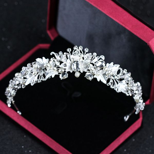 rhinestone pearl flower bridal crowns handmade silver tiara headband crystal diadem crown wedding hair accessories, Golden;white
rhinestone pearl flower bridal crowns handmade silver tiara headband crystal diadem crown wedding hair accessories, Golden;white