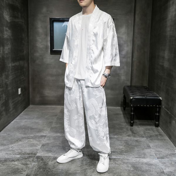 traditional chinese dragon pattern two pieces sets japanese kimono shirt + pants 2 pcs set male streetwear mens tracksuit 5xl, Gray
traditional chinese dragon pattern two pieces sets japanese kimono shirt + pants 2 pcs set male streetwear mens tracksuit 5xl, Gray