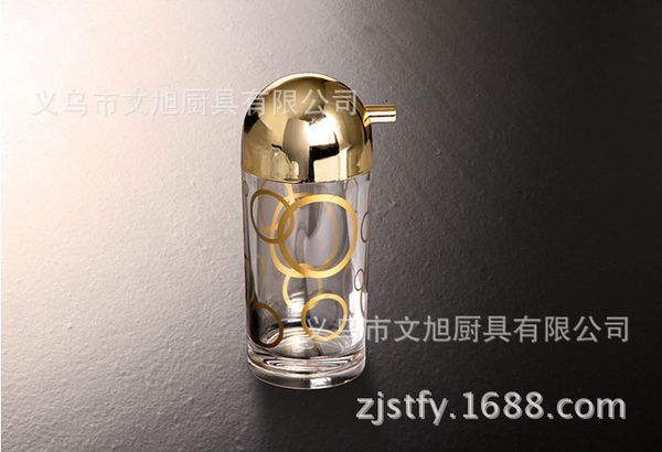 second gram force to flavor bottle second gram force soy sauce kettle gold-plated oil bottle golden printing trumpet
second gram force to flavor bottle second gram force soy sauce kettle gold-plated oil bottle golden printing trumpet
