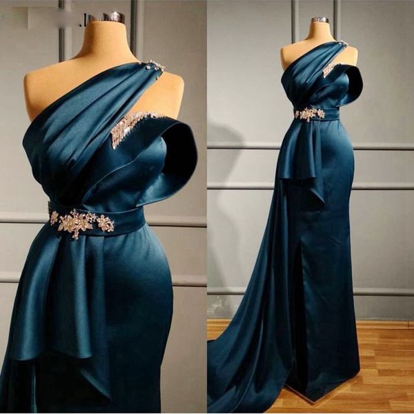 african one shoulder prom dresses with sash beads sequins satin mermaid evening dress long formal vestidos de noche 2020, Black
african one shoulder prom dresses with sash beads sequins satin mermaid evening dress long formal vestidos de noche 2020, Black