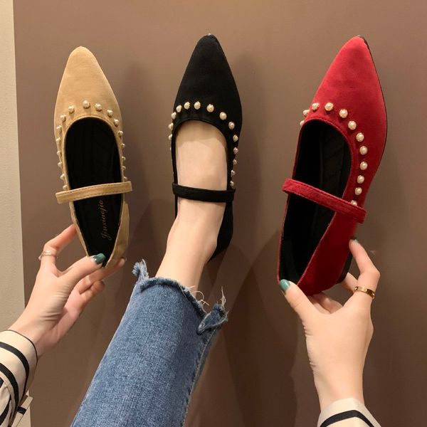 2020 fashion women's flats for new spring slip-on pointed toe casual flat shoes basic ballet shoes woman metal decoration u25-38, Black
2020 fashion women's flats for new spring slip-on pointed toe casual flat shoes basic ballet shoes woman metal decoration u25-38, Black